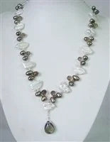 Smokey Quartz with Freshwater Pearl Necklace