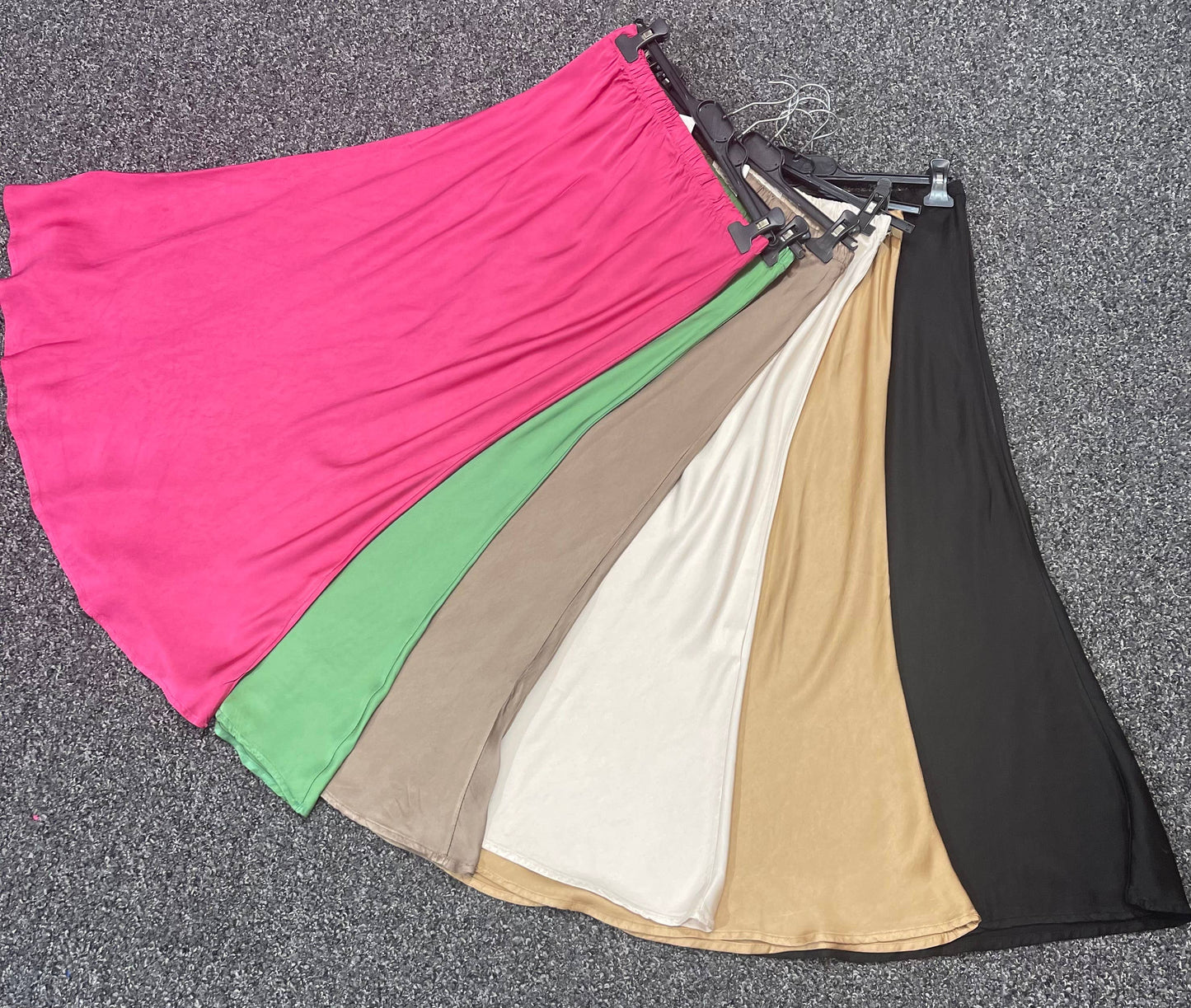 Italian Silky Rayon Bias Cut Skirt