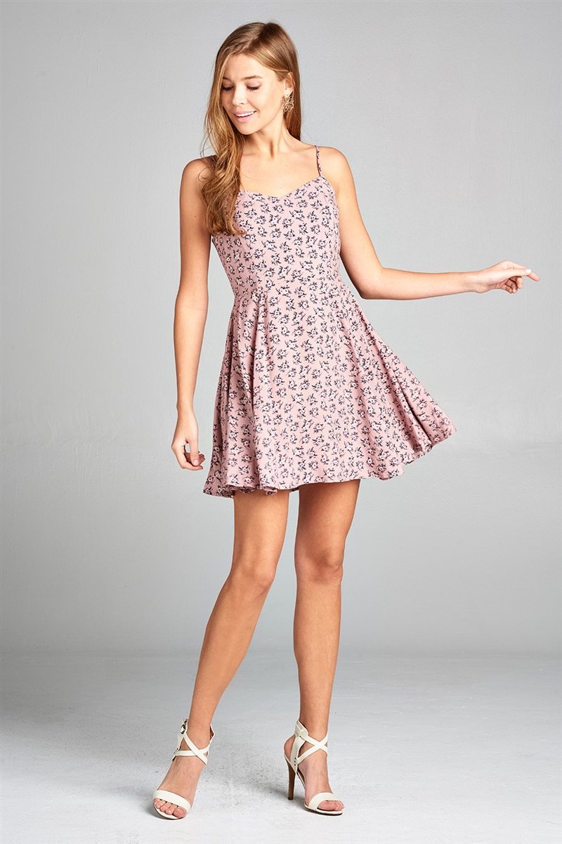 Spaghetti String Mini Dress