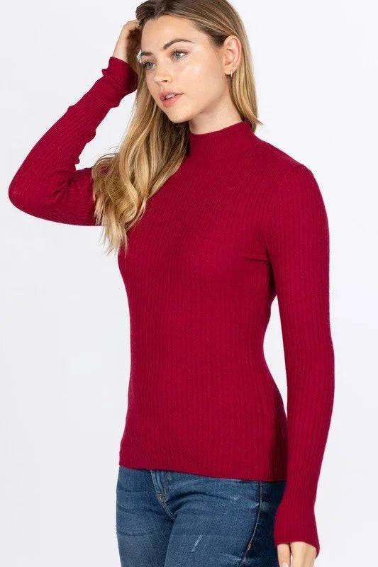 Long Sleeve Plus Mock Neck