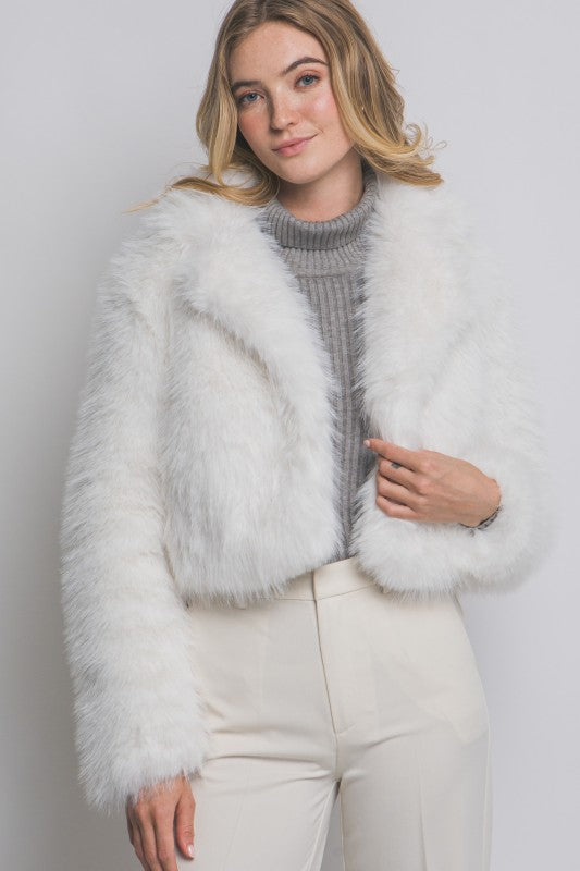 Faux Fur Crop Jacket